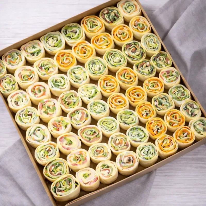 Gemischte Box / Wrap Bites Box / Omni und Vegetarisch 1 / 8Stk á 8 Bites - 64stk