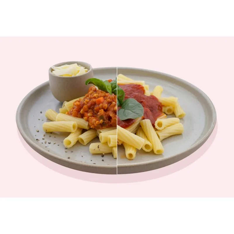 10er Pasta Duett | Rigatoni | Sugo Napoletana | Linsen- Bolognese